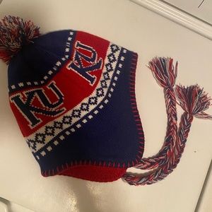 KU Jayhawks Beanie with tassels